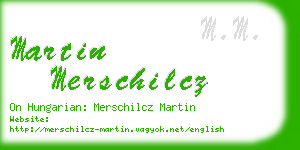 martin merschilcz business card